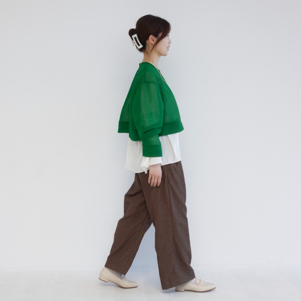 アイボリーのビットローファー