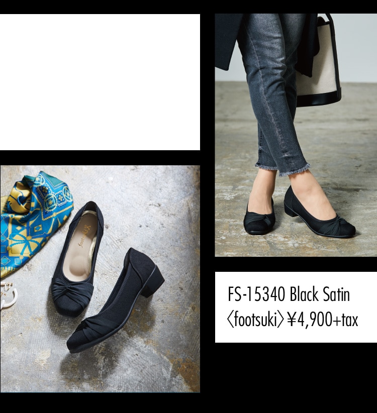 FS-15340 Black Satin 〈 footsuki 〉 ￥4,900+tax